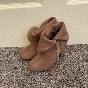 Tan booties